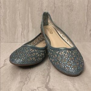 OLLIO MESH GLITTER COMFORT BALLET FLAT